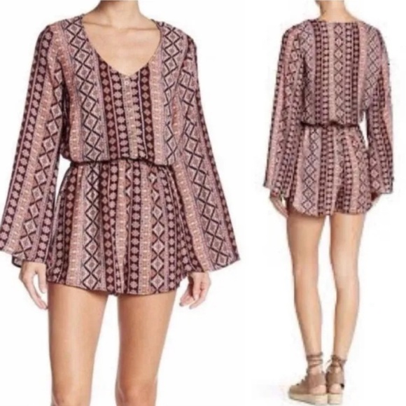 Show Me Your MuMu Red Rocks Romper Boho Flowy Size‎ XS - Picture 1 of 14